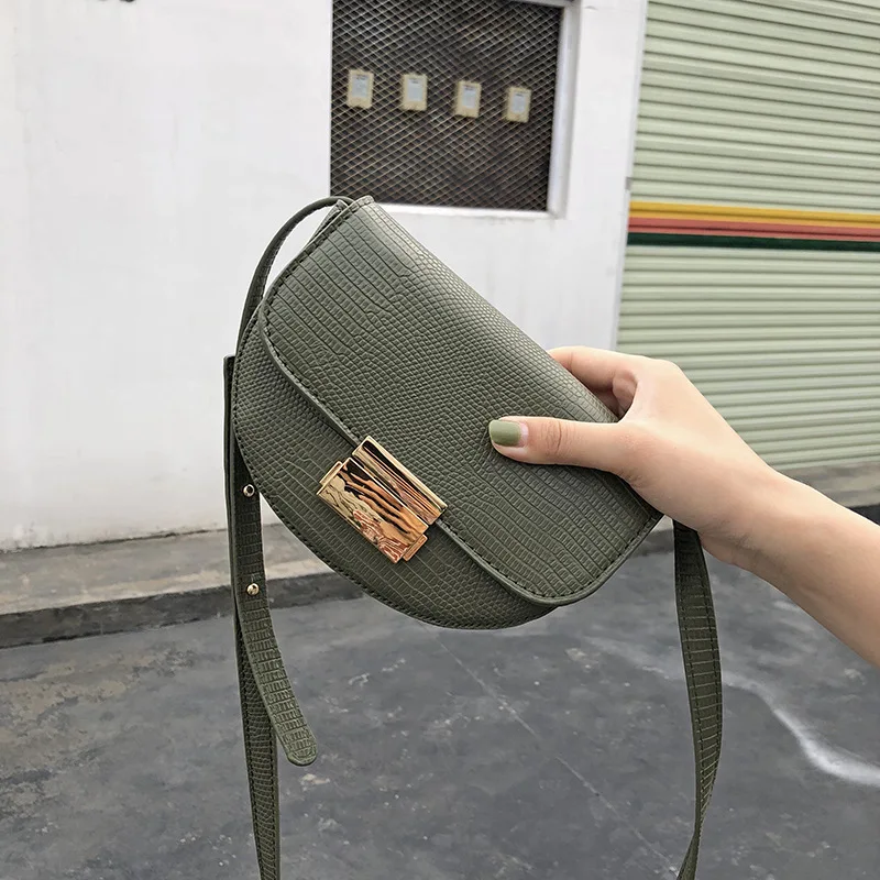 

Fashion Lizard Pattern Saddle Bag Designer Shoulder Bags for Women Designer Femaler Crossbody Bag Ladies Half Moon Small Purses
