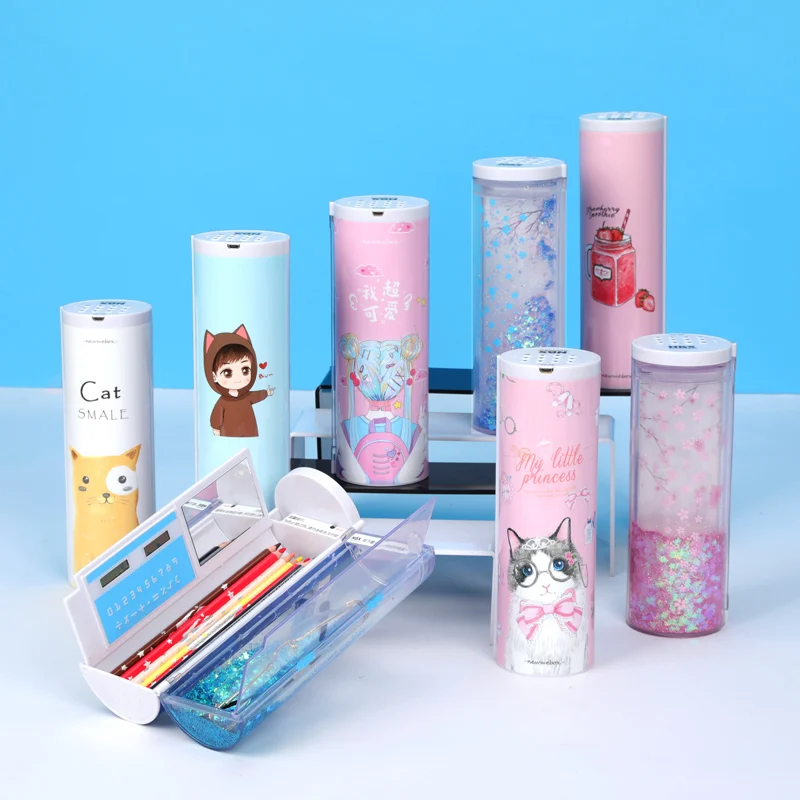NBX Password Pencil Case Electronic Lock Code Multifunction Quicksand Stationery Box For Children School Supplies Boy Girls Gift