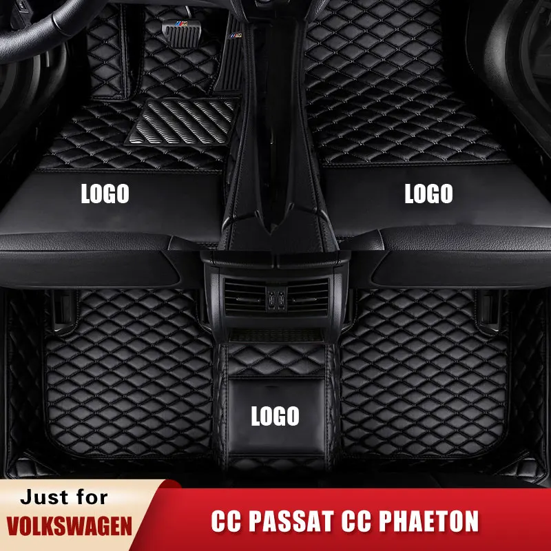 Car Floor Pads For Vw Volkswagen Cc Passat Cc Phaeton Coupe Saloon Tsi Tdi Fsi Mats & Carpets Artificial Leather Custom Car Mats