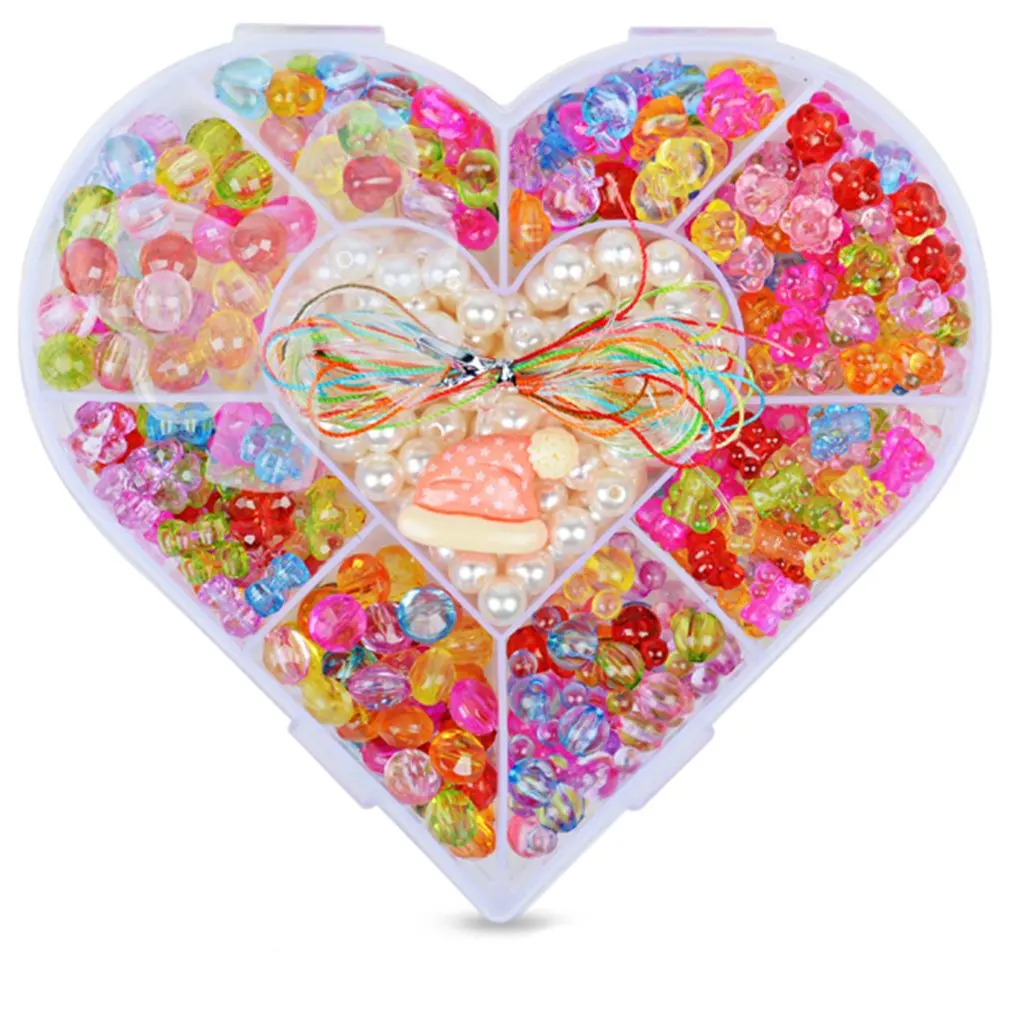 

9 Girds Kids Girls DIY Toys String Beads Brinquedo Necklace Handmade Bracelet Building Kit Make Up Intelligence Birthday Gift