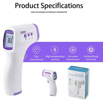 

Room Meter Thermometer Hygrometer Sensor Humidity Thermometer Gun Digital LCD Temperature Indoor Infrared Thermometer Handheld
