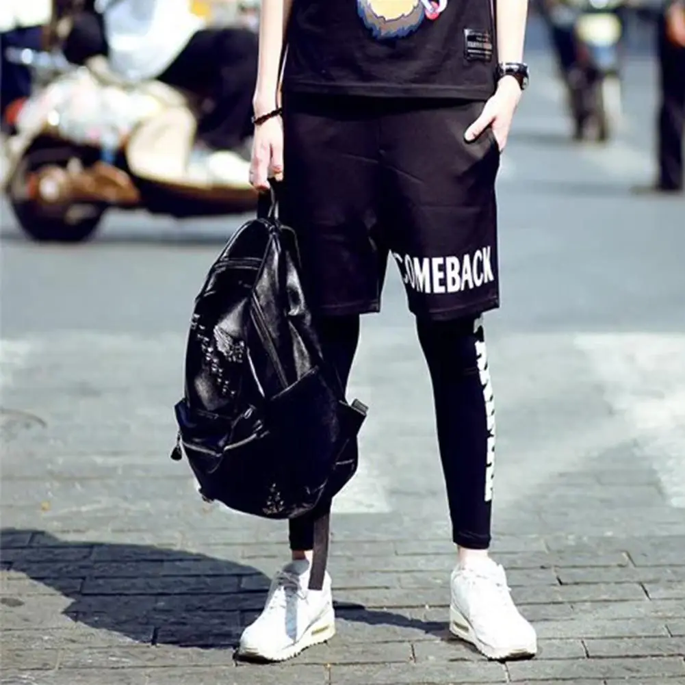 Yfashion мужские спортивные шорты+ леггинсы для уличного бега модная мужская одежда летние шорты