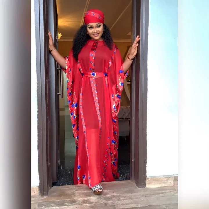 African Dresses For Women Dashiki Pink Blue African Clothes Bazin Broder Riche Traditional Ruffle Sleeve Robe Evening Long Dress