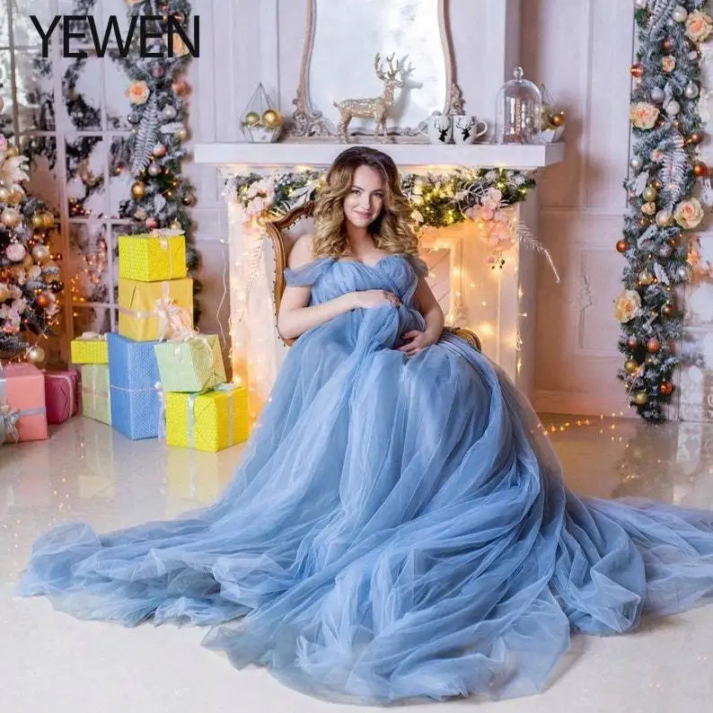 

Elegant A Line Maternity Dresses For Photo Shoot Maxi Gown Pregnant Women Long Pregnancy Dress Photography Props Plus Size