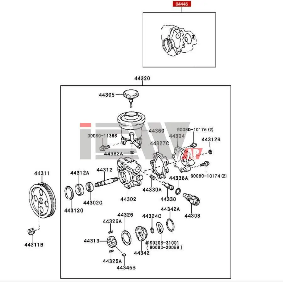 Насос гидроусилителя руля ремонтные наборы прокладки для CROWN 4RUNNER HILUX T.U.V