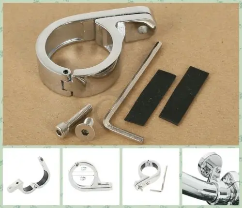 Универсальная Хромированная ручка мотоцикла крепления зажимные часы 32 мм 1 1/" для Harley Honda Yamaha Suzuki Kawasaki