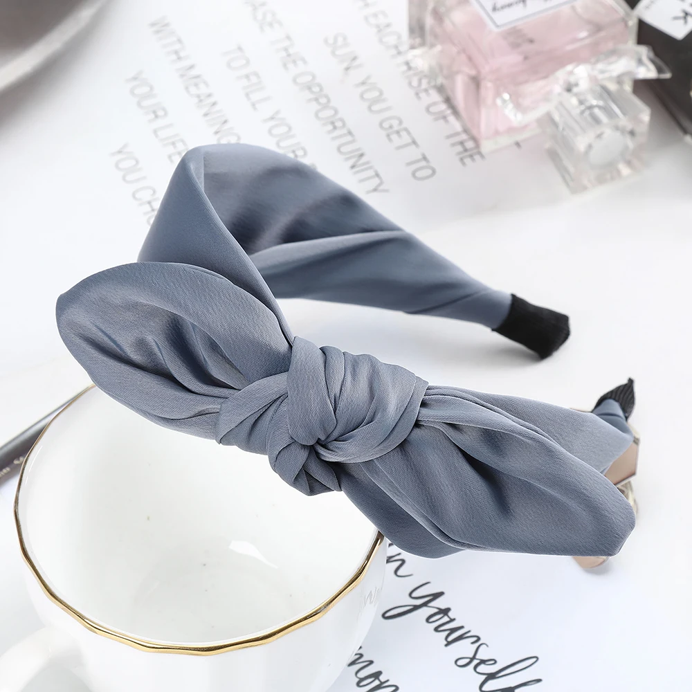 11 Haimeikang Hairband кроличьи уши ткань лук ободок девушки женщины волосы обруч ленты аксессуары для повязки на голову для Девочки Головные уборы - Цвет: 11