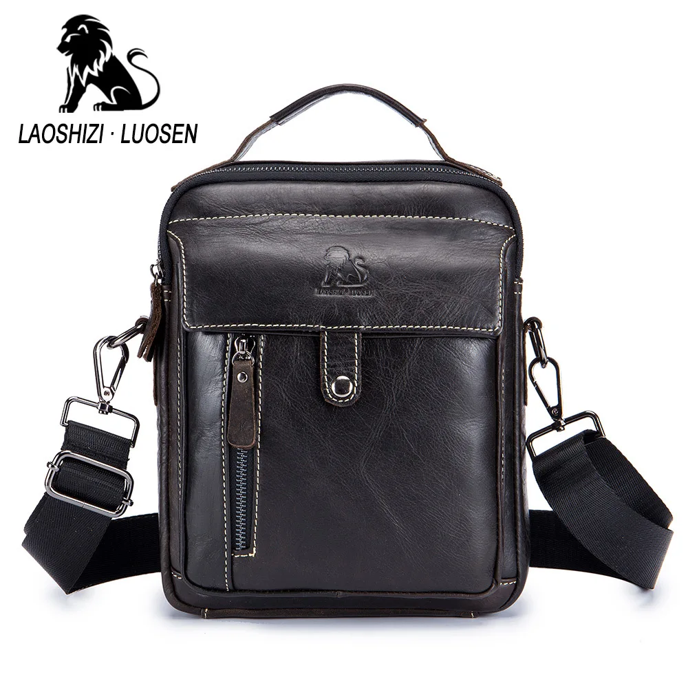 

Old Lion MEN'S Leather Single-shoulder Bag Fashion Shoulder Verticle Square Closed-toe-Layer Leather Bag Wholesale-OEM