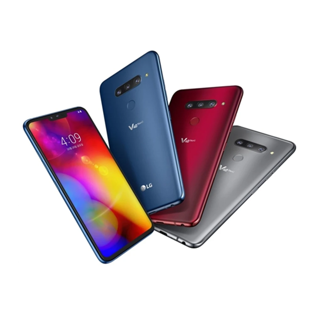 Original Unlocked LG V40 ThinQ V405UA V409N 6.4 Inches 6GB RAM 64GB ROM 16MP Triple Camera LTE Single SIM Fingerprint  Cellphone