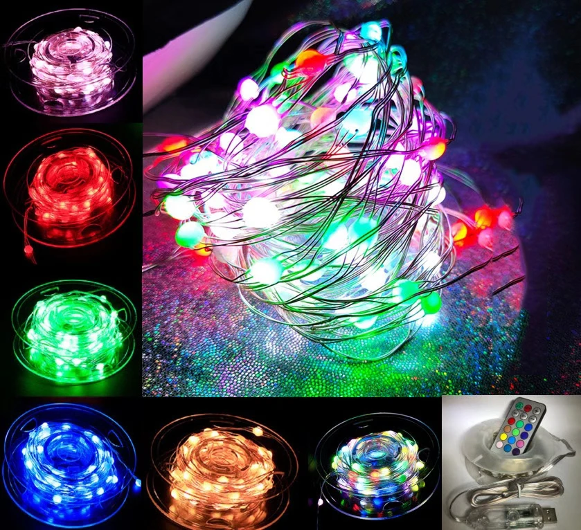 

WS2812B USB Led Strip String Light Smart Cooper Wire Light For Garland Holiday Fairy Wedding Party Decoration Christmas