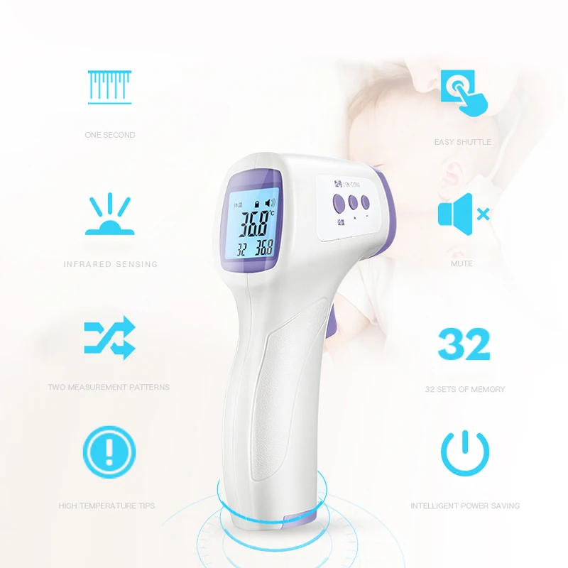 

Digital Thermometer Infrared Baby Adult Forehead Non-contact Infrared With LCD Backlight Termometro Infravermelh термометр