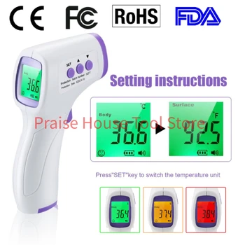 

1 pcs HT801 non-contact temperature tool 3 Colors Backlight High Precision Thermometer Industrial and Person Temperature Meter