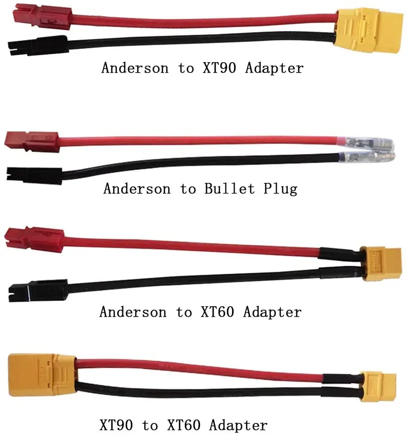 

Anderson to XT60 Adapter/Anderson to XT90 Adapter/XT90 to XT60 Adapter/Anderson to Bullet Plug Cable