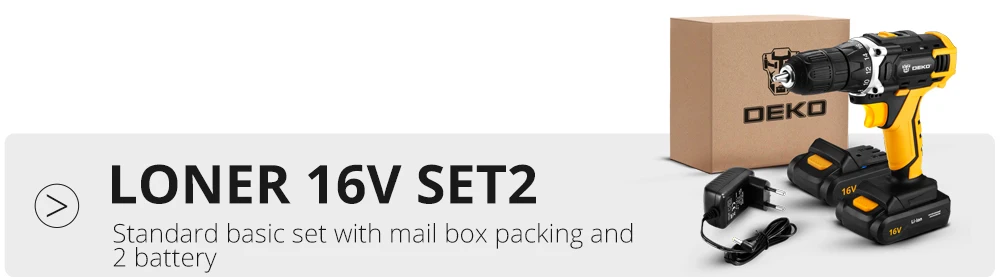 DEKO Новый фейерверк 12V одиночка 16V Sharker 20V электрическая отвертка с литиевой Батарея Аккумуляторная дрель Мощность инструменты для работы по