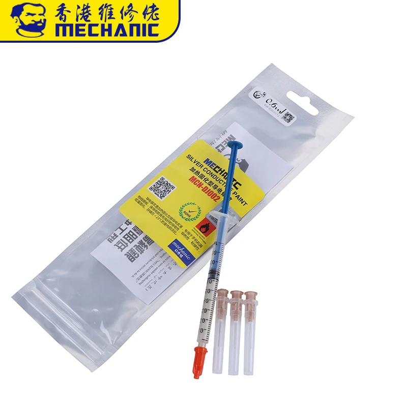 MECHANIC Conductive Adhesive Glue Silver for PCB Rubber Repair Conduction Paint Connectors Board Paste 0.2/1ML Wire Electrically