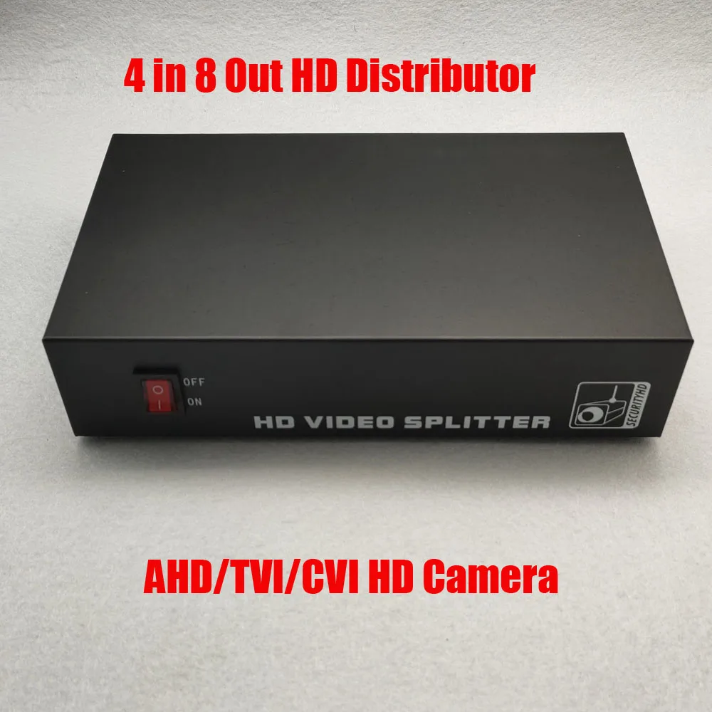 Divisor para Cctv o Envio Gratuito de 4 em 8 para Fora 4ch a 8ch Cvbs Vídeo Distribuidor Amplificador Câmera Segurança Dvr Sistema Ahd Tvi Cvi