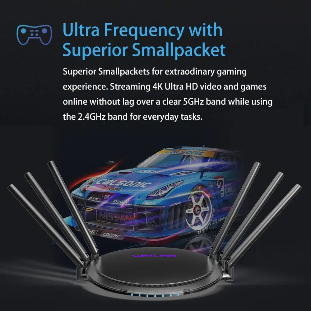 Wi Fi роутер Wavlink AC2100 5 ГГц 1733 Мбит/с 6x5 дБи|Беспроводные роутеры| |