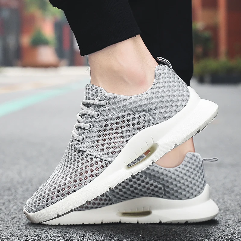 

summer hollow men casual shoes non-leather breathable comfy man sneakers 2019 new fashion ultralight lace up footwear