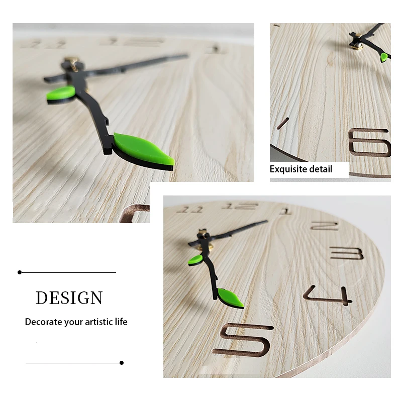 3D DIY винтажные деревянные часы кафе Офис Дом на кухню Настенный декор беззвучные часы дизайн искусство большие настенные часы подарок
