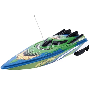 

RC Boat Radio Remote Control Twin Motor High Speed Boat RC Racing Toy Gift For Kids Eu plug Green