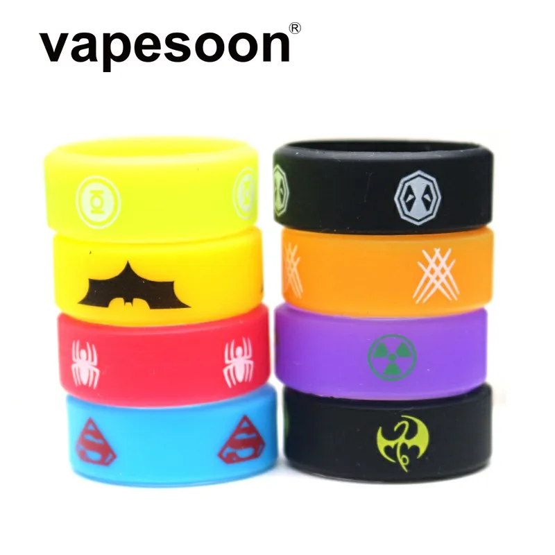 

5pcs VapeSoon Vape Band Ring Silicone Rubber Protection Decorative Ring for Mechanical Mod RBA RDA Vaporizer Tank 27*10mm