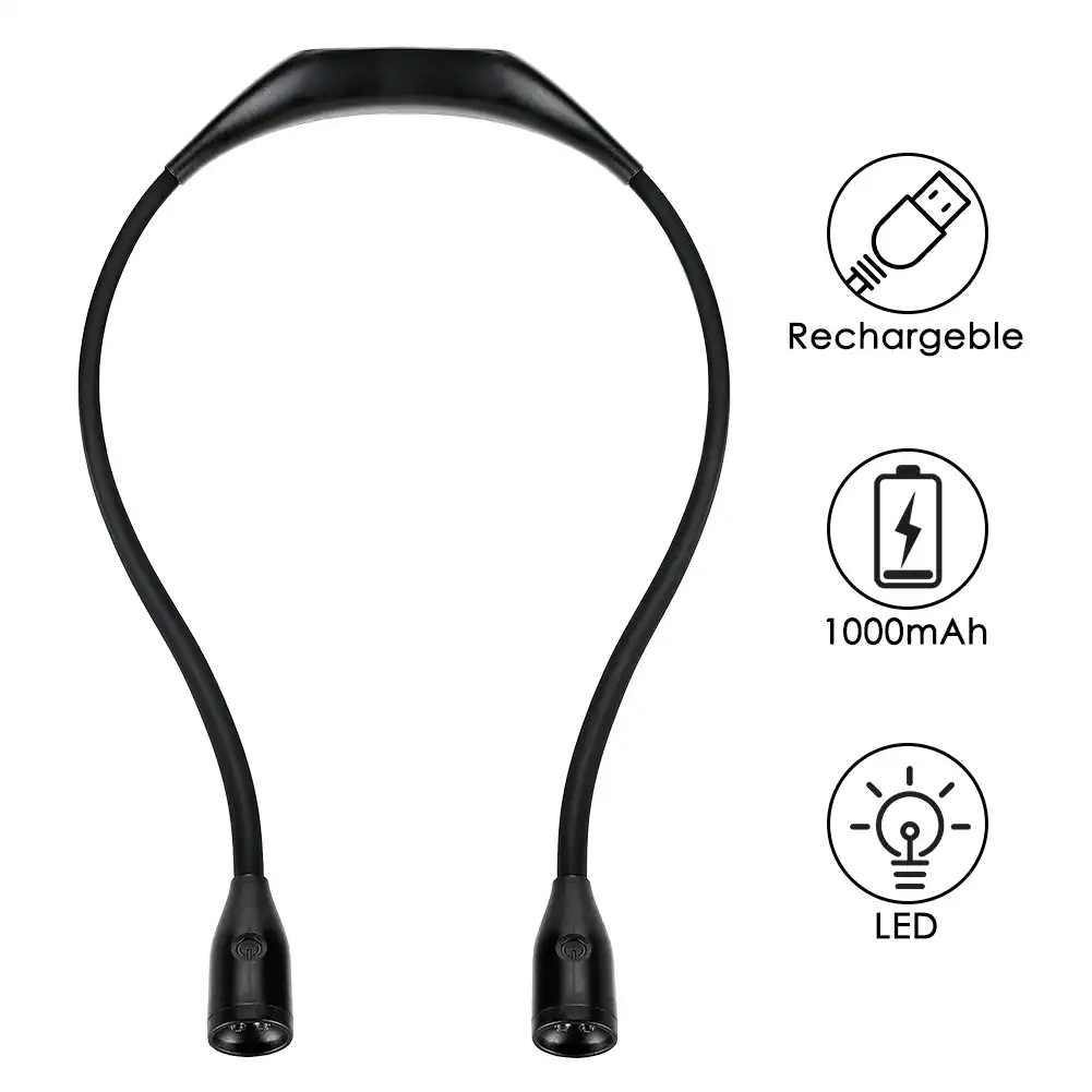 led cuello cuelga luz manos libres recargable flexible lampara para lectura nocturna con 3 niveles de brillo luces de lectura aliexpress