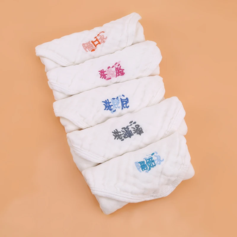 5 шт./лот, детское полотенце для новорожденных, Слюнявчики, муслиновые марлевые полотенца, носовой платок для детей, ткань для кормления, шарф, Мочалка для лица