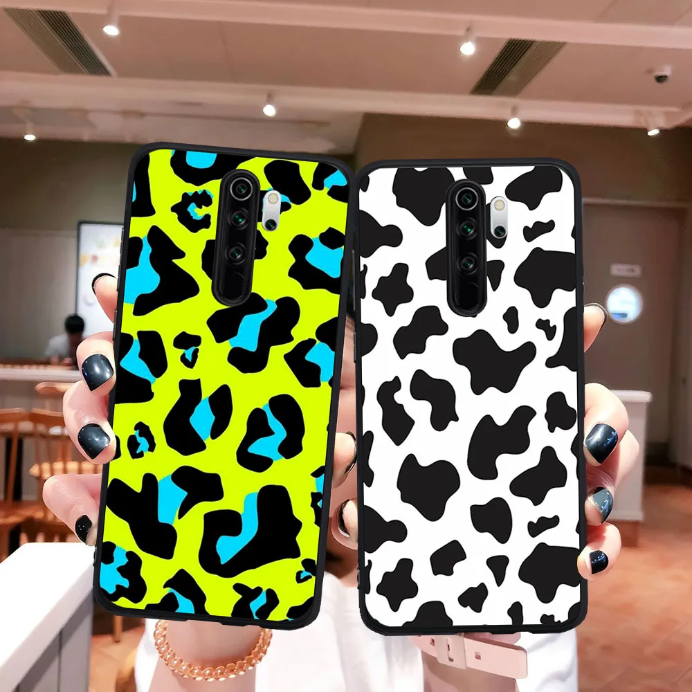 Модный чехол с рисунком коровы розовый белый черный зеленый цвет для Xiaomi Redmi Note 5 6