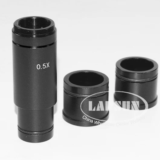 Microscoop Accessoires Kit 0.4X 0.5X 1X Microscoop CCD Camera Reducerende Lens Met 30 30.5mm Adapter Ring Microscoop Slides (Kleur: 0.5X