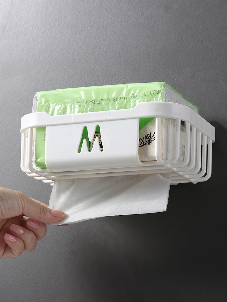 

Non Perforated Toilet Paper Shelf Wall Mounted Household Toilet Toilet Tissue Box Suction Box Roll Paper Hanger