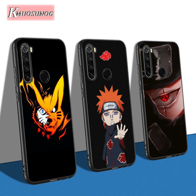 

Black Naruto Sasuke for Xiaomi Redmi Note 8T 8 7 6 Pro Back Shell for Redmi Note 5 Pro 5A 4 4X Phone Case