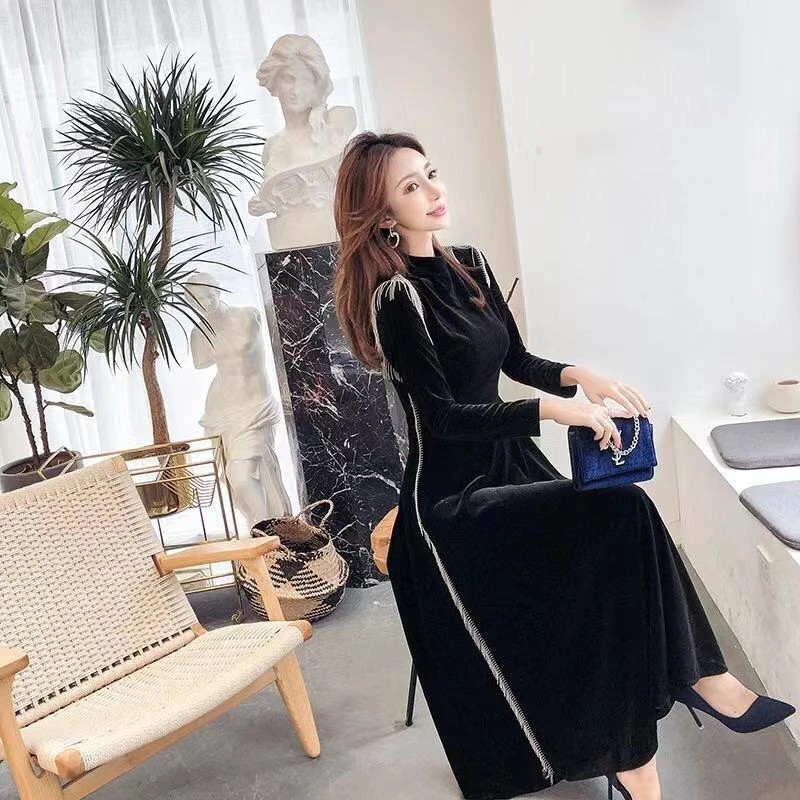 velvet dress aliexpress