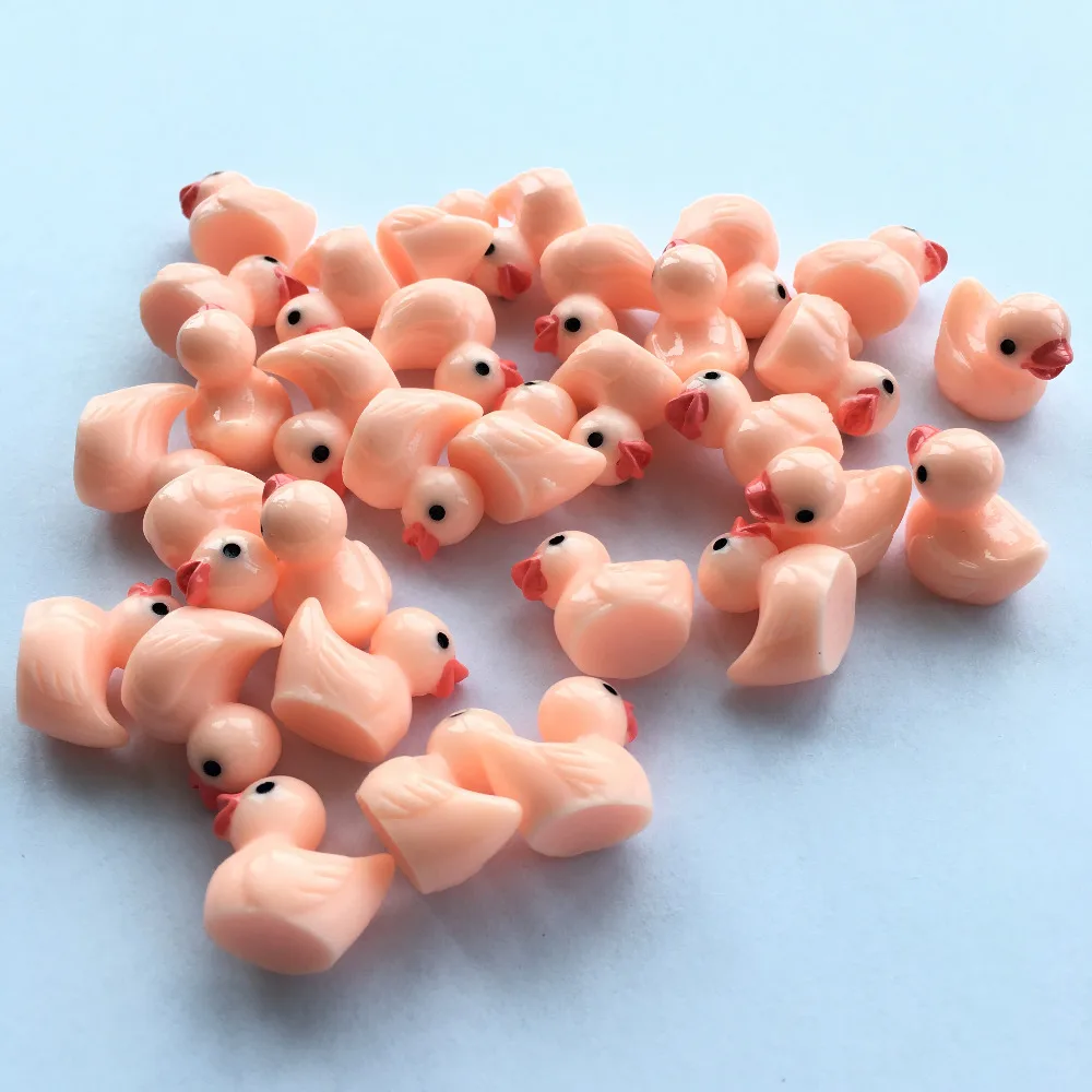 1set Cute Duck Miniature Figurine Ornaments For Home Yellow Ducklings Garden Easter Decor Slime Charms war figurines