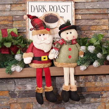 

Natal Santa Claus Snowman Dolls Christmas Decorations for Home Sit Down natale Figurine New Year Gift For Kid adornos de navidad
