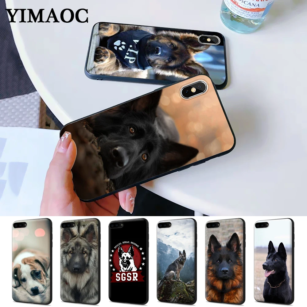 

German Shepherd Dog Customer High Quality Silicone Case for iPhone 5 5S 6 6S Plus 7 8 X XS Max XR