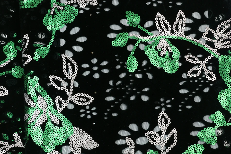 French Korea Italian African Heavy Embroidery Polyester Sewing Textiles Bridal Floral Glitter Velvet Sequin Lace Fabric Price