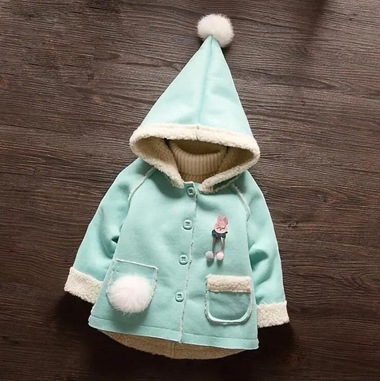 Рождественские осенне-зимние куртки для маленьких мальчиков и девочек; пальто; детская верхняя одежда с капюшоном; детская теплая Милая одежда; кожаные плотные пальто - Цвет: Синий