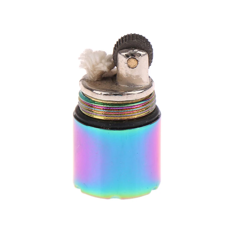Mini Keychain Lighters Retro Kerosene Lighter Key Chain Cigarette Lighters Gifts Waterproof Outdoor Survival Tool kerosene lighter