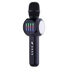 

Wireless Microphone Handheld Microphone Multiple Sound Effects with Music Light Used for Singing, Party Karaoke