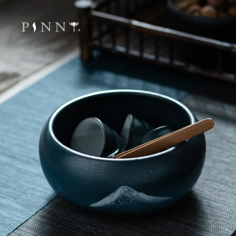 

PINNY Retro Landscape Ceramic Tea Wash Bowls Traditional Chinese Vintage Tea Service Kung Fu Tea Accessories