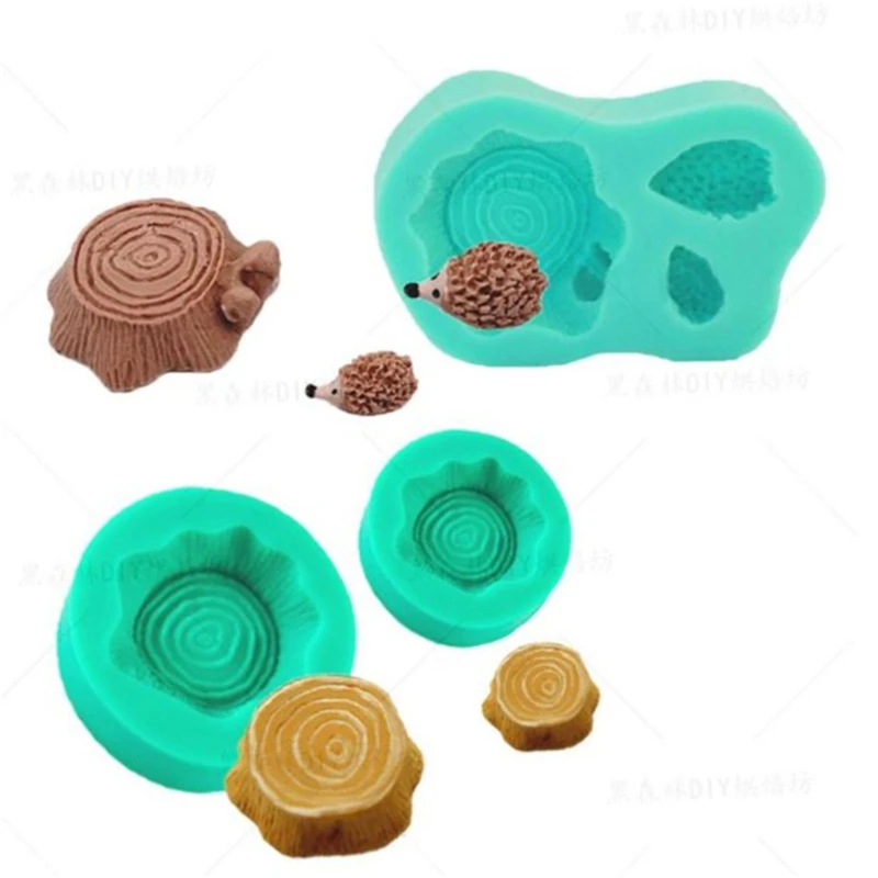 Craft Cake Molds For Fondant Baking Mold Bake Ware Soap Sugar Decoration Tool Tree Stump DIY Tree Shape Silicone Mold