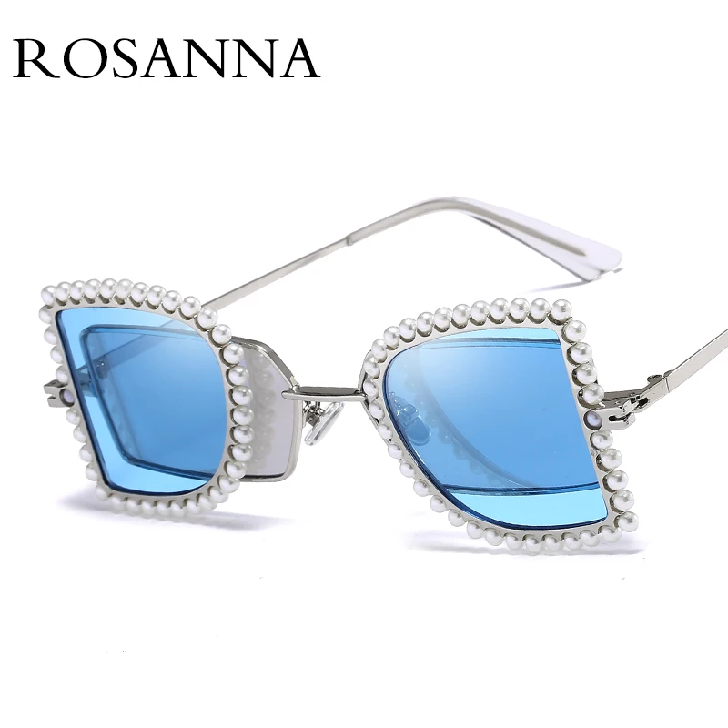 ROSANNA, модные круглые женские солнцезащитные очки с кристаллами и бриллиантами,, роскошные брендовые негабаритные солнцезащитные очки, Винтажные Солнцезащитные Очки