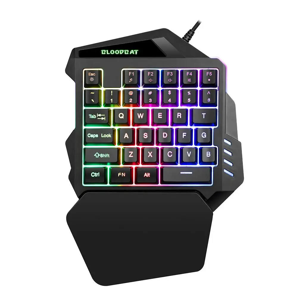 Механическая игровая клавиатура для одной руки портативная мини RGB игровой