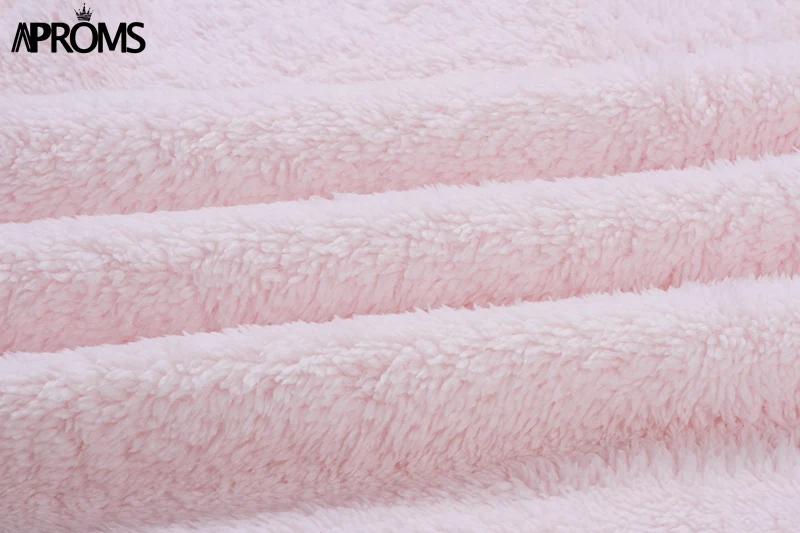 Aproms Soft Teddy Turtleneck Hoodies Women Casual Solid Zipper Sweatshirt Pullover Cool Girls Streetwear Warm Tracksuits Jumper