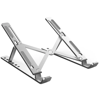 

Laptop Stand Portable Heights Adjustable Aluminum Alloy Desktop Ventilated Cooling Holder Folding Ultra for MacBook