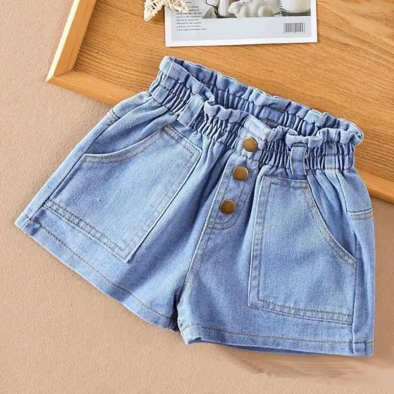 Kids Shorts Girls Casual Jeans Denim Four Designs