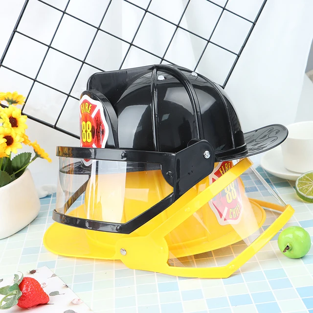 3 Colors Kids Fireman Helmet Firefighter Hats Fancy Dress Accessories Kids Cosplay Party Role Play Toys  1