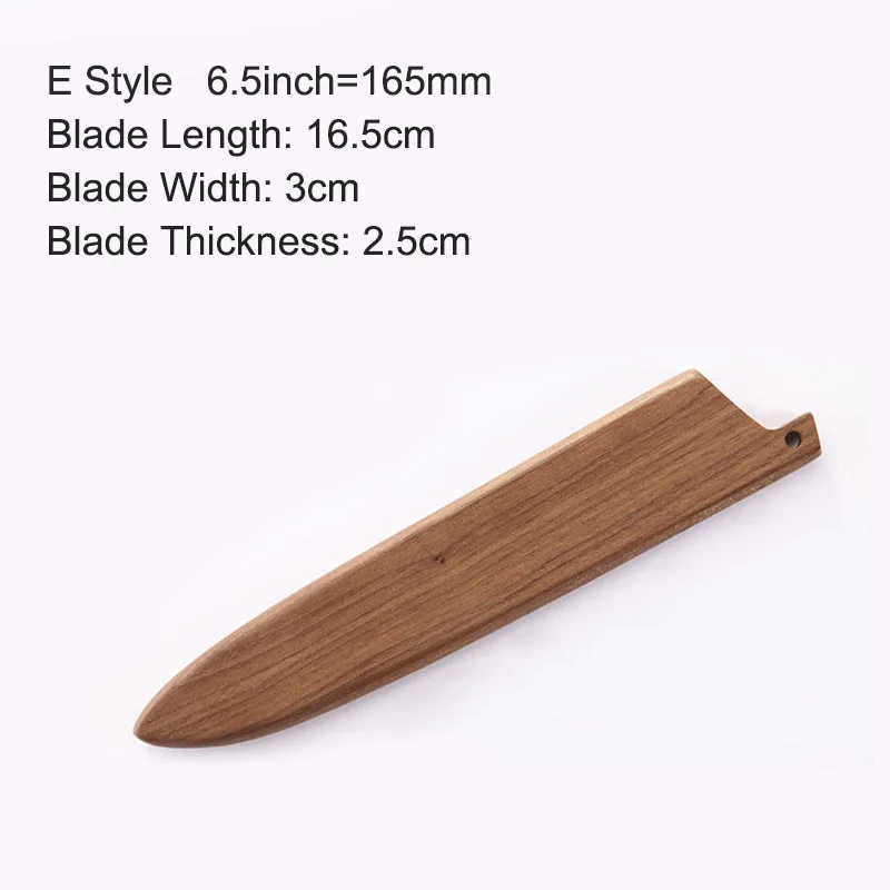 Walnut Wood Knife Sheath 4 5 6 7 8 9 inch Slicer Meat Damascus Japanese Chef Santoku Knives Blade Protector Scabbard Tool | Дом и сад