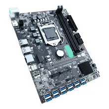 Carte mère B250 BTC pour minage, composant pc, socket LGA 1151, DDR4, 12 emplacements Pcie vers USB3.0, 8P, 6P