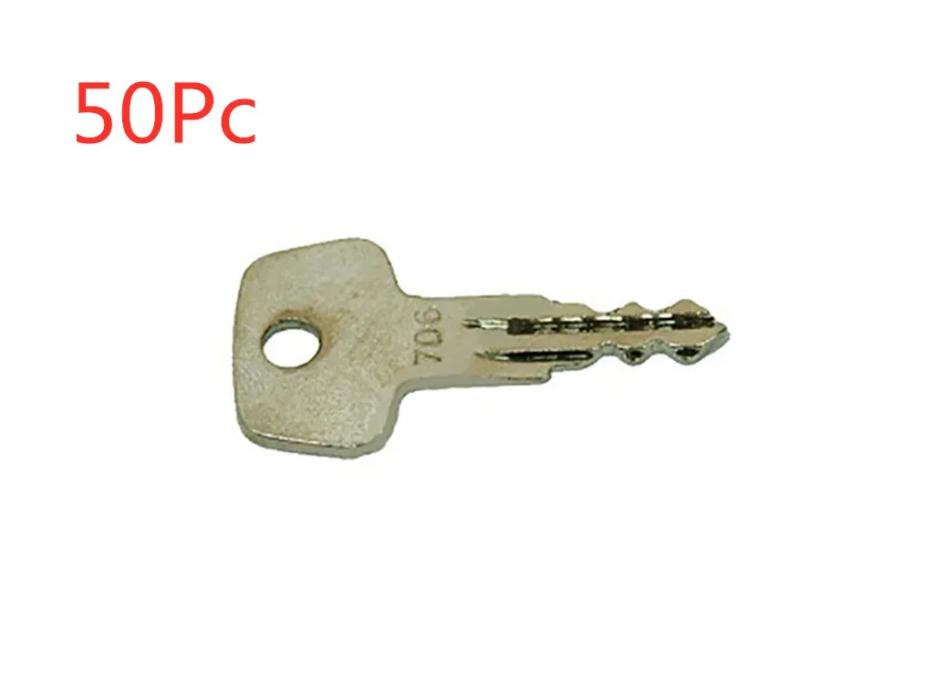 50pc Heavy Equipment Fuel Cap Lock Key 706 Fit Liebherr For Bomag